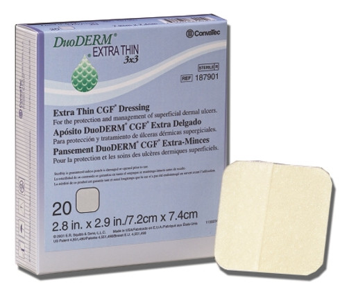 Hydrocolloid Dressing DuoDERMExtra Thin Rectangle Sterile