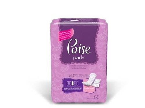 Moderate Absorbency Pad, Poise - 12.4 Inch