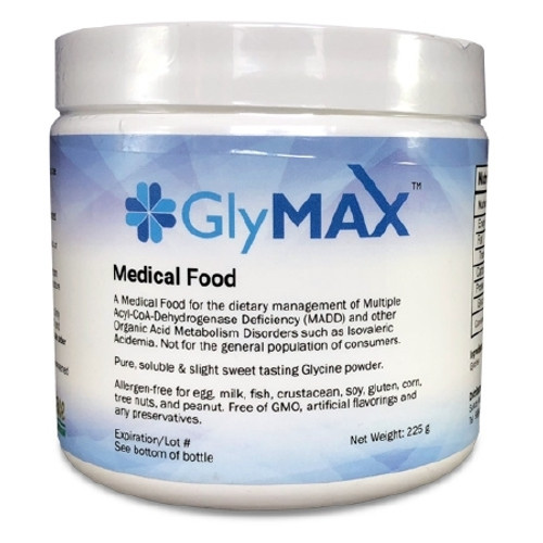 Metabolic Oral Supplement GlyMAX Unflavored 225 Gram Jar Powder