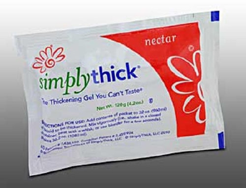 SimplyThick Easy Mix Food and Beverage Thickener 6 Gram Individual Packet Unflavored Gel Nectar Consistency, STIND200L2 - Pack of 200