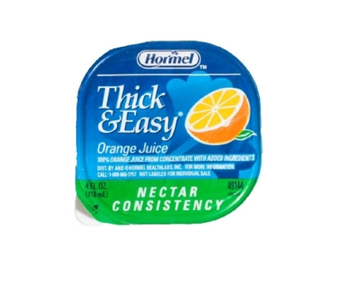 Thickened Beverage Thick & Easy 4 Oz. Portion Cup Orange Juice Flavor Ready to Use
