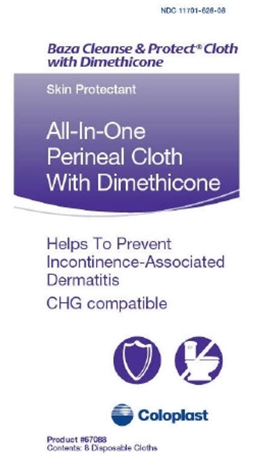 Incontinent Care Wipe Baza Cleanse & Protect Soft Pack Dimethicone