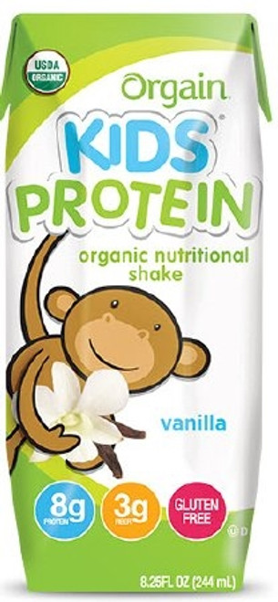 Pediatric Oral Supplement OrgainKidsProtein Organic Nutrtional Shake Carton Ready to Use