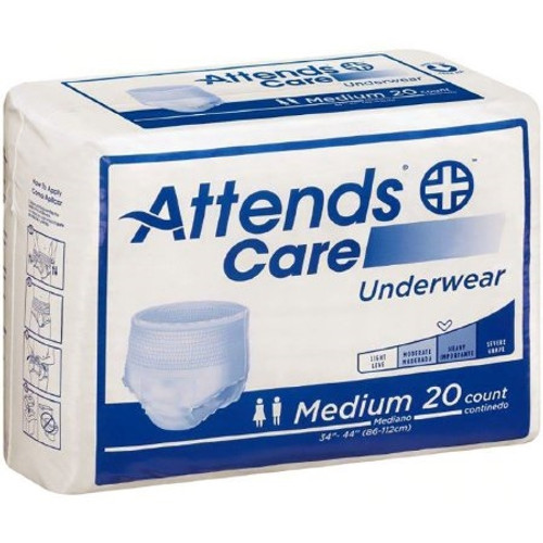 Adult Absorbent Underwear Attends Care Pull On Medium Disposable Moderate Absorbency