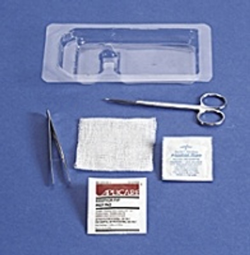 Suture Removal Trays w/ Metal Iris & Adson Forceps by Medline