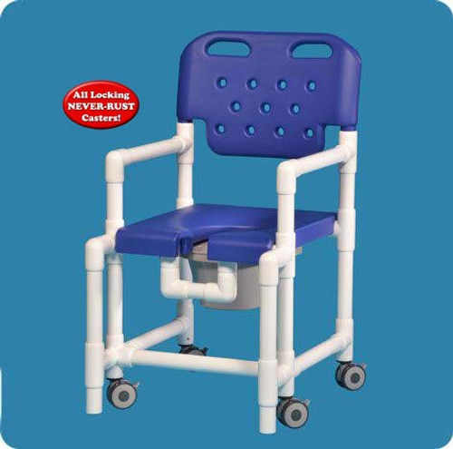 Elite Shower Chair Commode With Anti-Tip Feature