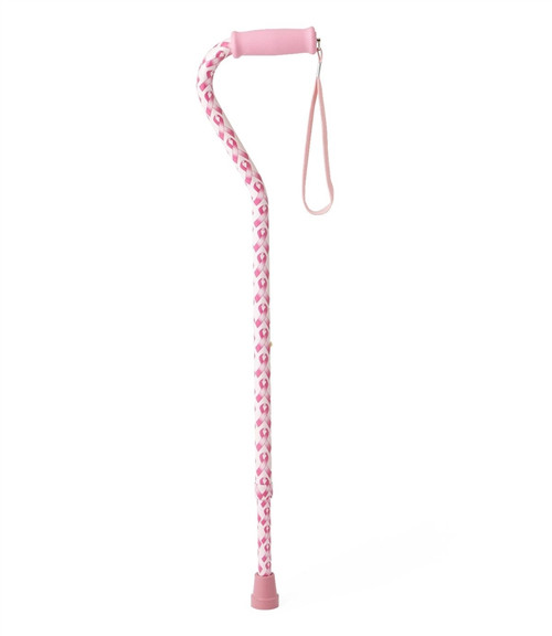 Offset Handle Fashion Canes, Pink