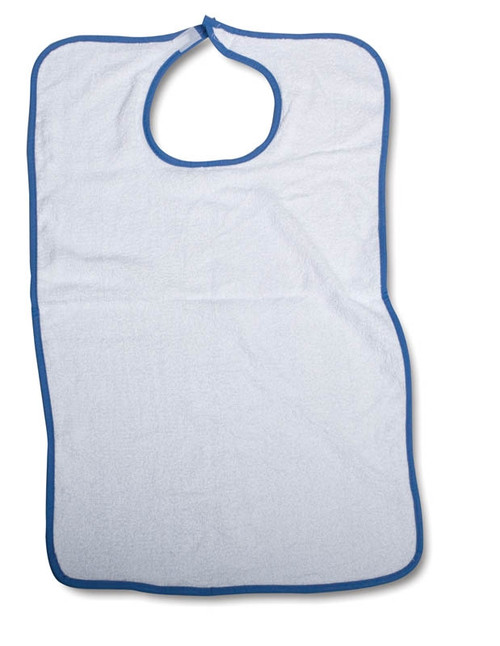 Partial Impervious Terry Bibs, White