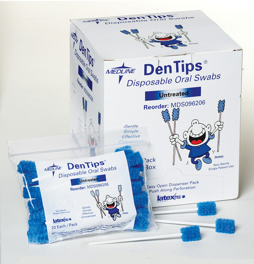 DenTips Disposable Oral Swabs