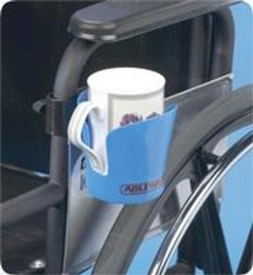 Clamp-On Wheelchair Cup Holder