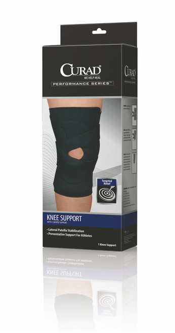 Curad J-Buttress Knee Supports, Black