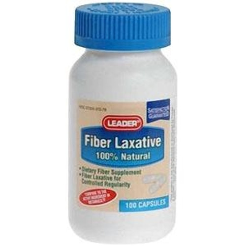 Leader Fiber Laxative Capsules (100 Count) - Item #: PH3510963