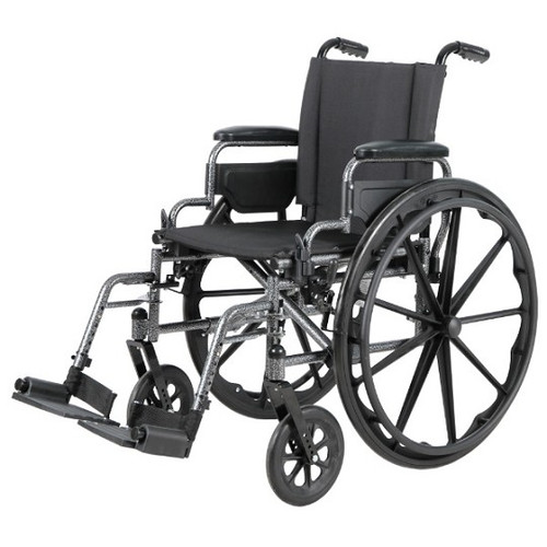 K1 STANDARD WHEELCHAIR, 16" WITH SWING -AWAY FOOTRESTS