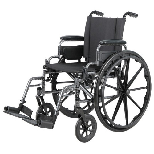 K1 STANDARD WHEELCHAIR, 18" WITH SWING -AWAY FOOTRESTS