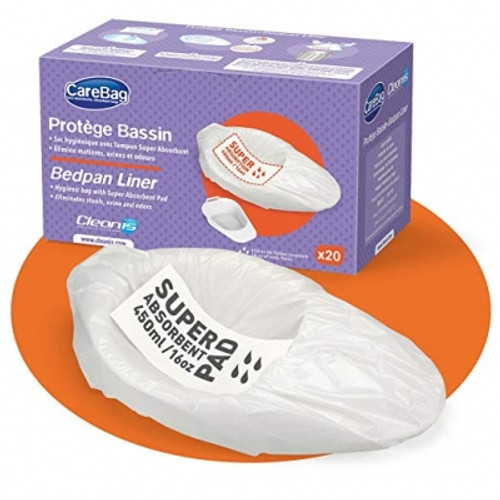 Cleanis Care Bags - Bedpan liner pack 20 bags (OVAL)