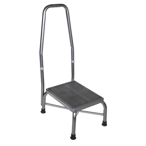 Bariatric Footstool with Handrail with Non Skid Rubber Platform