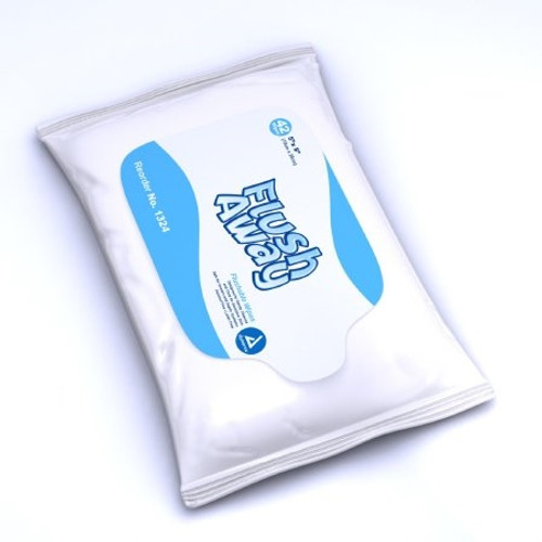 Flush Away Flushable Personal Wipe Soft Pack Water / Propylene Glycol / Aloe Scented