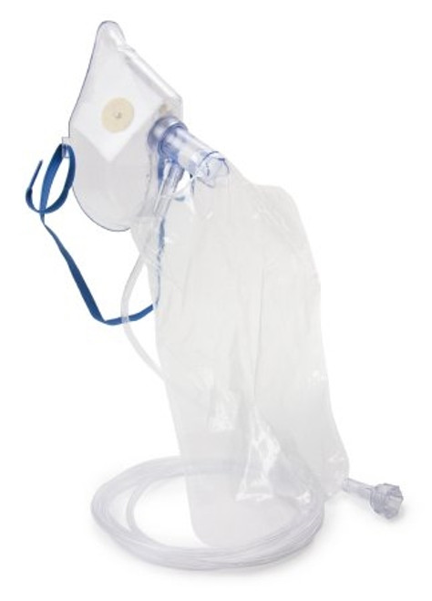 NonRebreather Oxygen Mask McKesson Elongated Adult One Size Fits Most Adjustable Elastic Head Strap