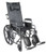 Silver Sport Reclining Wheelchair with Detachable Desk Length Arms and Elevating Leg rest