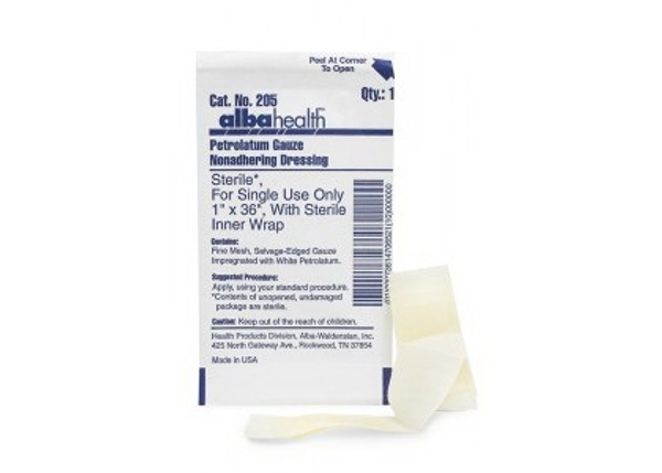 Impregnated Dressing Albahealth Gauze Petrolatum Sterile