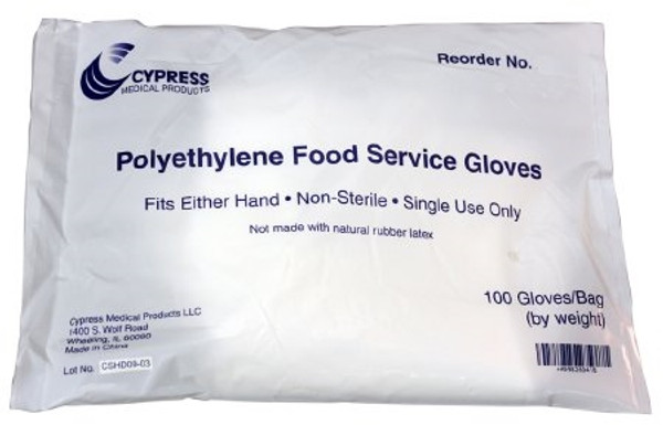 Food Service Glove Food Guard Textured Grip Clear Polyethylene