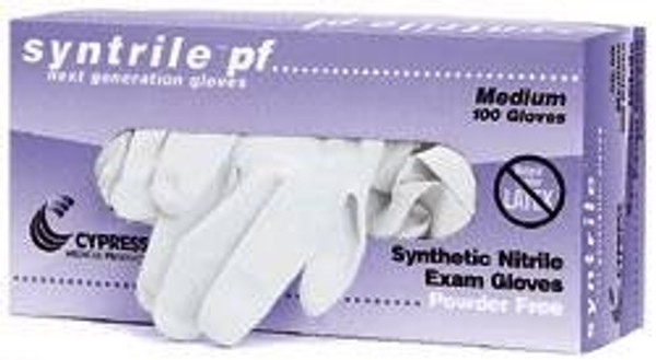 Exam Glove syntrile pf NonSterile White Powder Free Nitrile Ambidextrous Fully Textured Not Chemo Approved