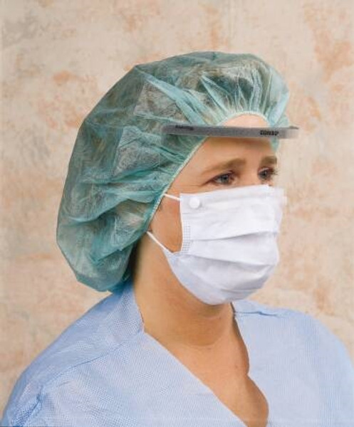 Surgical Mask with Eye Shield Combo Pleated Earloops One Size Fits Most Blue