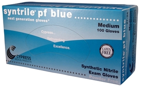 Glove Exam Nitrl Syntrl Pf Tex Blu Sm