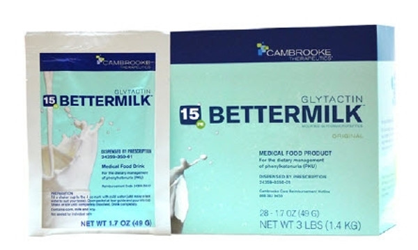 PKU Oral Supplement Glytactin BetterMilk Individual Packet Powder