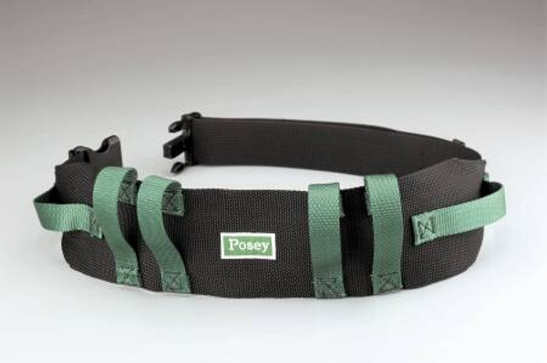 Gait Belt 55 Inch Green, Black Nylon