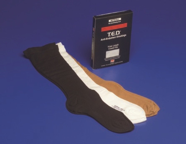 Anti-embolism Stockings T.E.D. Knee High, Closed Toe