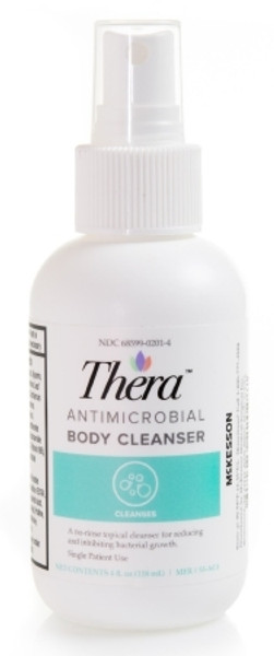 Antimicrobial Body Wash Thera Liquid 4 fl oz Pump Bottle Scented