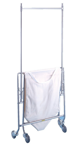 Collapsible Hamper w/ Canvas Bag & Double Pole Rack (75" High)