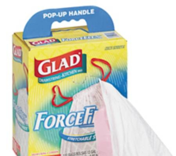 Glad ForceFlex Trash Bag, White - 13 Gallon