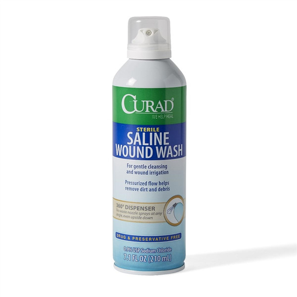 Curad Saline Wound Flush Spray, 7.1 OZ