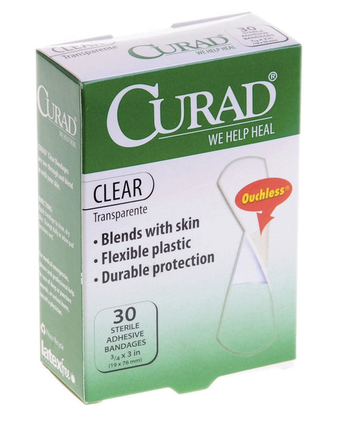 Curad Clear Adhesive Bandages, Clear