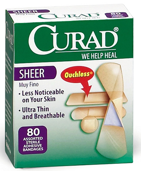 CURAD Sheer Adhesive Bandages, Sheer