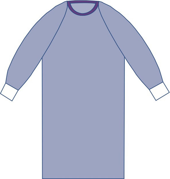 Sterile Non-Reinforced Sirus Surgical Gowns with Raglan Sleeve, Blue