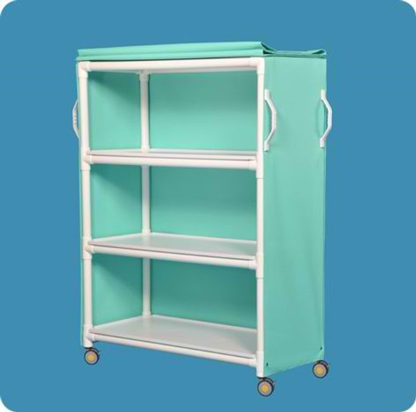 MRI Compatible Deluxe Linen Cart with Three Removable Shelves