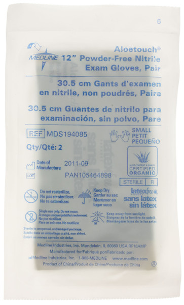 Aloetouch 12" Powder-Free Nitrile Exam Gloves, Green