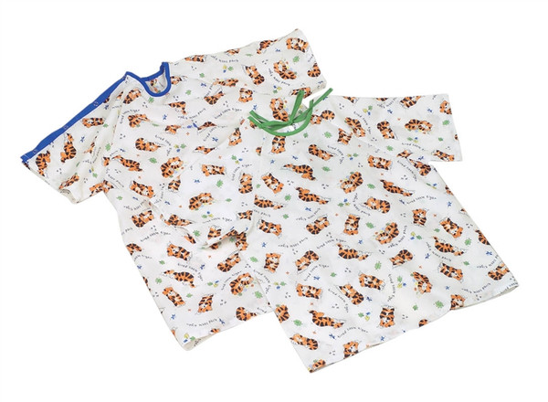 Tired Tiger Print Pediatric Gowns, Tired Tiger Print