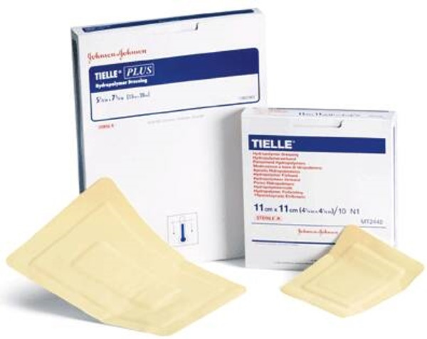 Foam Dressing TIELLE Plus Rectangle Adhesive Sterile