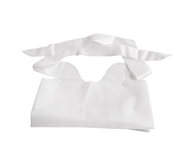 Waterproof Plastic Bibs, White