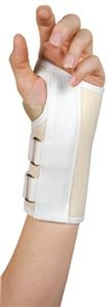 Leader Deluxe Carpal Tunnel Wrist Support, White, Small/Left - Item #: SS4915047