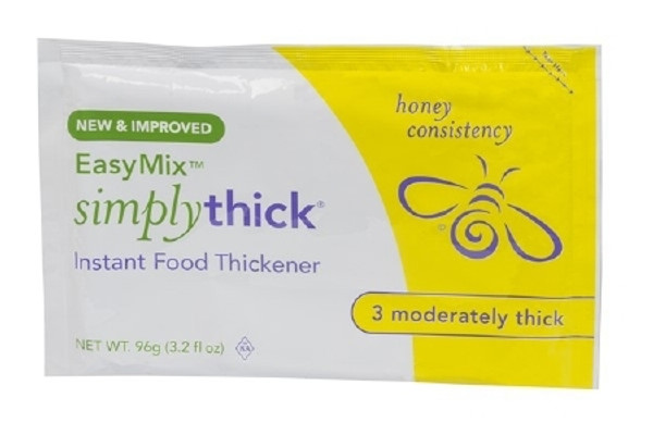 Food and Beverage Thickener SimplyThick Easy Mix 96 Gram Individual Packet Unflavored Gel Honey Consistency