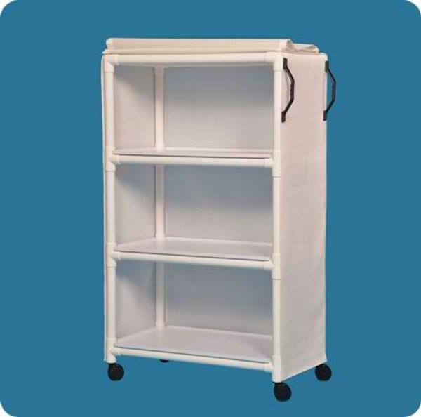 Standard Line Linen Cart With Three 36" X 20" Removable Shelves