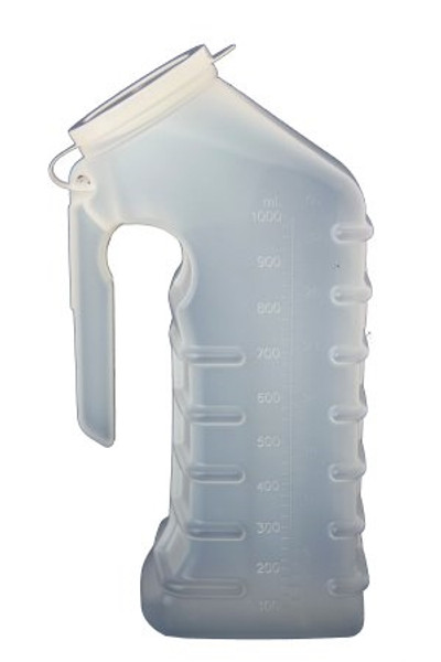 Val Med Translucent Male Urinal with Cover