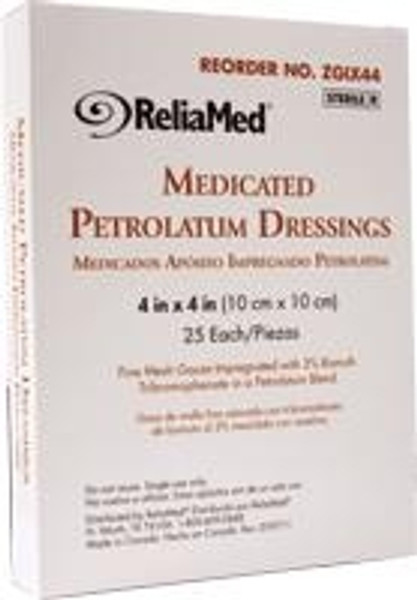 ReliaMed Medicated Petrolatum Dressings