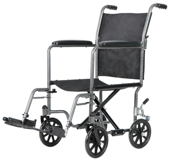 TRANSPORTER WHEELCHAIR, 17" WITH SWING-AWAY FOOTRESTS