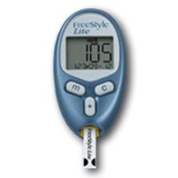 Blood Glucose Meter FreeStyle® Lite 5 Second Results Stores up to 400 Results No Coding Required